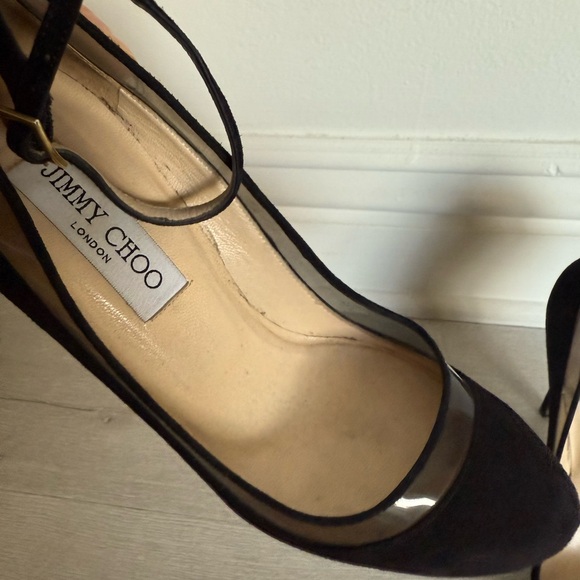 Black heels suede and pvc jimmy choo - Picture 5 of 10